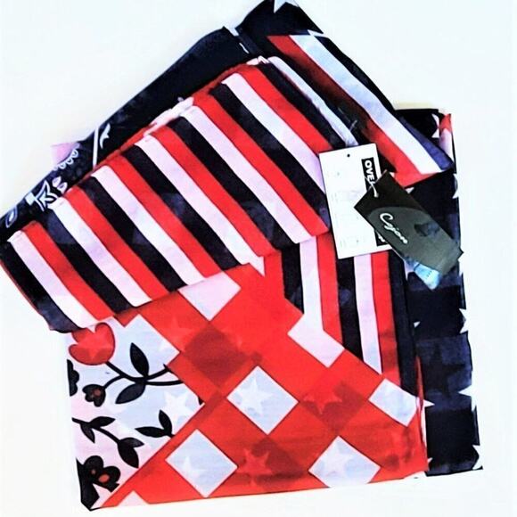 New! CEJON Oversize Convertible Stars and Stripe Cover-Up Wrap Shawl Scarf - Picture 5 of 11